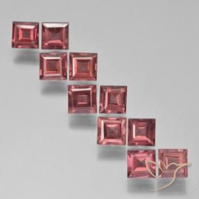 Gemas de Granate piropo Rojo púrpura natural de 3.97 ct, Cuadrado, VS