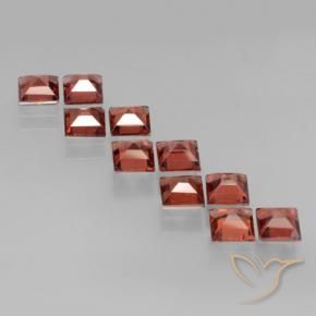 Gemas de Granate piropo Rojo ladrillo natural de 4.54 ct, Cuadrado, VS