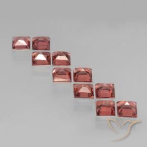Gemas de Granate piropo Rojo oscuro natural de 4.03 ct, Cuadrado, VS