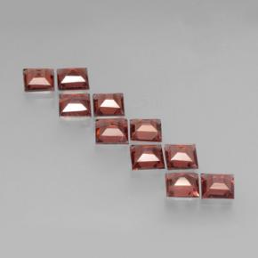 Gemas de granate piropo rojo natural de 3,65 ct, cuadrado, VS