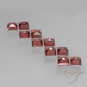 Gemas de Granate piropo Rojo escarlata natural de 4.03 ct, Cuadrado, VS