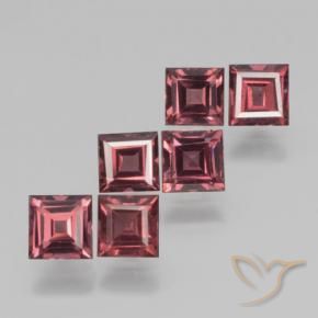 Gemas de Granate piropo Rojo oscuro natural de 2.54 ct, Cuadrado, VS