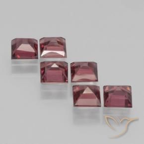 Gemas de Granate piropo Rojo oscuro natural de 2.54 ct, Cuadrado, VS