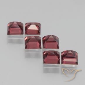 Gemas de Granate piropo Rojo merlot natural de 2.86 ct, Cuadrado, VS