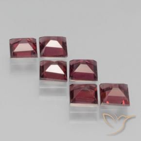 Gemas de Granate piropo Rojo oscuro natural de 2.78 ct, Cuadrado, VS