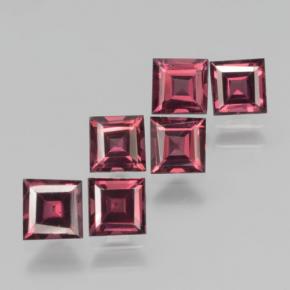 Gemas de Granate Piropo Rojo púrpura natural de 2.41 ct, Cuadrado, VS