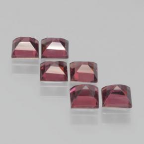 Gemas de Granate Piropo Rojo púrpura natural de 2.41 ct, Cuadrado, VS