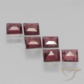 Gemas de Granate piropo Rojo frambuesa natural de 2.26 ct, Cuadrado, VS
