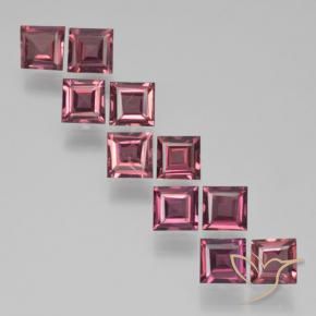 Gemas de Granate piropo Rojo oscuro natural de 3.54 ct, Cuadrado, VS