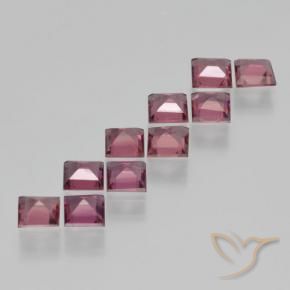 Gemas de Granate piropo Rojo oscuro natural de 3.54 ct, Cuadrado, VS