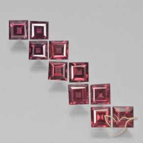 Gemas de Granate piropo Rojo escarlata natural de 4.49 ct, Cuadrado, VS