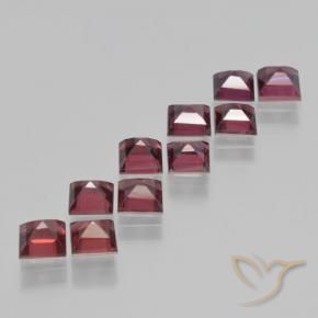 Gemas de Granate piropo Rojo escarlata natural de 4.49 ct, Cuadrado, VS
