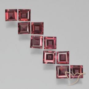Gemas de Granate piropo Rojo escarlata natural de 3.64 ct, Cuadrado, VS