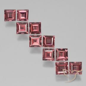Gemas de Granate piropo Rojo frambuesa natural de 4.18 ct, Cuadrado, VS