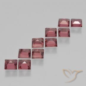 Gemas de Granate piropo Rojo frambuesa natural de 4.18 ct, Cuadrado, VS