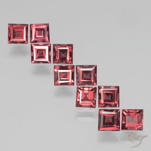 3.82ctw Natural Rojo escarlata Granate piropo, Cuadrado, VS
