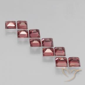 Gemas de Granate piropo Rojo oscuro natural de 4.34 ct, Cuadrado, VS