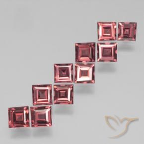 Gemas de Granate piropo Rojo merlot natural de 4.03 ct, Cuadrado, VS