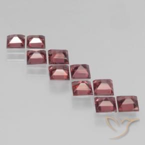 Gemas de Granate piropo Rojo merlot natural de 4.03 ct, Cuadrado, VS