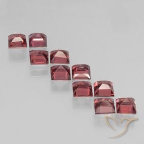 Gemas de Granate piropo Rojo escarlata natural de 4.30 ct, Cuadrado, VS