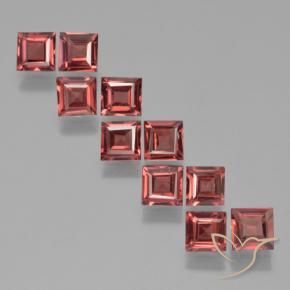 Gemas de Granate piropo Rojo oscuro natural de 3.80 ct, Cuadrado, VS