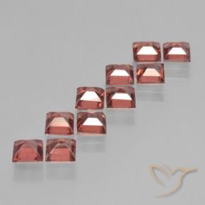 Gemas de Granate piropo Rojo ladrillo natural de 4.12 ct, Cuadrado, VS