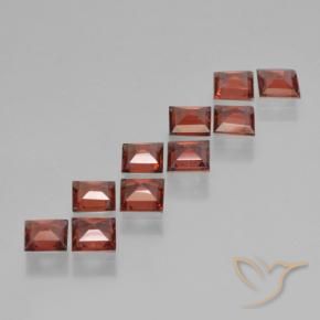 Gemas de Granate piropo Rojo rosado oscuro natural de 3.52 ct, Cuadrado, VS
