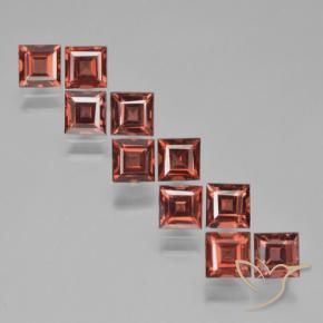 Gemas de Granate piropo Rojo oscuro natural de 4.61 ct, Cuadrado, VS