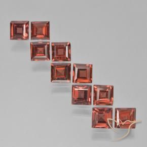 Gemas de Granate piropo Rojo oscuro natural de 4.31 ct, Cuadrado, VS