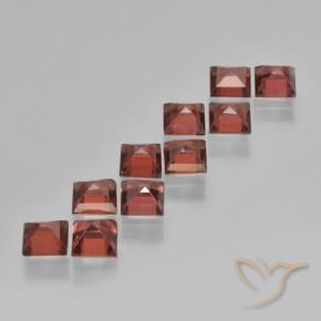 Gemas de Granate piropo Rojo oscuro natural de 4.31 ct, Cuadrado, VS