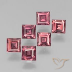 Gemas de Granate piropo Rojo oscuro natural de 2.69 ct, Cuadrado, VS