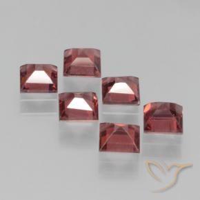 Gemas de Granate piropo Rojo escarlata natural de 2.55 ct, Cuadrado, VS