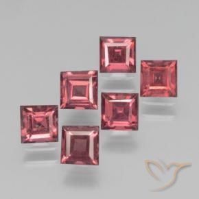Gemas de Granate piropo Rojo escarlata natural de 2.65 ct, Cuadrado, VS