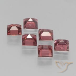 Gemas de Granate piropo Rojo escarlata natural de 2.65 ct, Cuadrado, VS