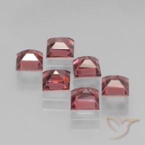 Gemas de Granate piropo Rojo medio natural de 2.74 ct, Cuadrado, VS