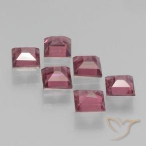 Gemas de Granate piropo Rojo merlot natural de 2.64 ct, Cuadrado, VS