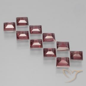 Gemas de Granate piropo Rojo oscuro natural de 3.82 ct, Cuadrado, VS