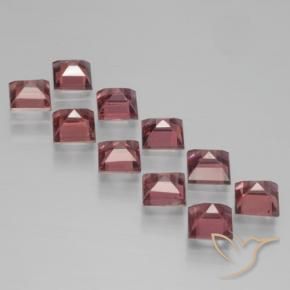 Gemas de Granate piropo Rojo oscuro natural de 4.62 ct, Cuadrado, VS