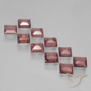 Gemas de Granate piropo Rojo vino intenso natural de 3.83 ct, Cuadrado, VS