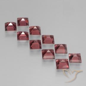 Gemas de Granate piropo Rojo medio natural de 4.68 ct, Cuadrado, VS