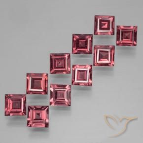 Gemas de Granate piropo Rojo oscuro natural de 4.26 ct, Cuadrado, VS