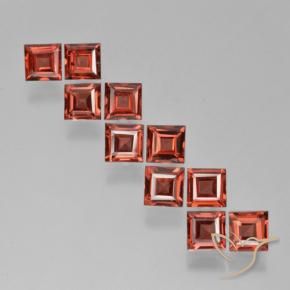 Gemas de Granate piropo Rojo escarlata natural de 4.00 ct, Cuadrado, VS
