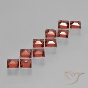 Gemas de Granate piropo Rojo escarlata natural de 4.00 ct, Cuadrado, VS