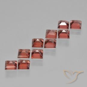 Gemas de Granate piropo Rojo ladrillo natural de 4.71 ct, Cuadrado, VS