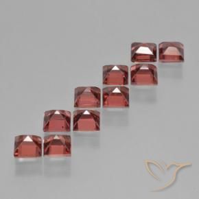 Gemas de Granate piropo Rojo escarlata natural de 4.94 ct, Cuadrado, VS