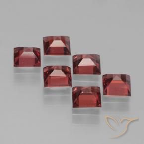 Gemas de Granate piropo Rojo escarlata natural de 2.71 ct, Cuadrado, VS