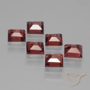 Gemas de Granate piropo Rojo oscuro natural de 2.71 ct, Cuadrado, VS