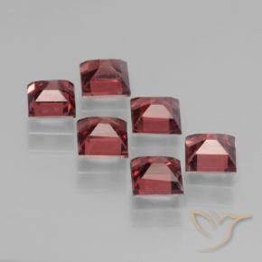 Gemas de Granate piropo Rojo oscuro natural de 2.74 ct, Cuadrado, VS