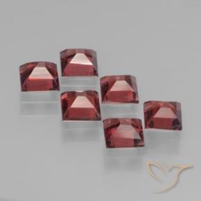 Gemas de Granate piropo Rojo oscuro natural de 2.49 ct, Cuadrado, VS