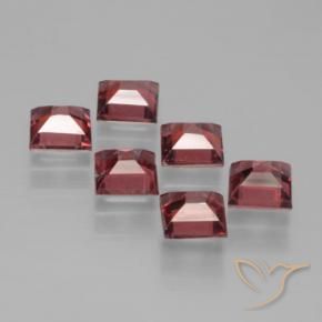 Gemas de Granate piropo Rojo escarlata intenso natural de 2.68 ct, Cuadrado, VS